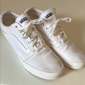Vans White Lace-Up Sneakers